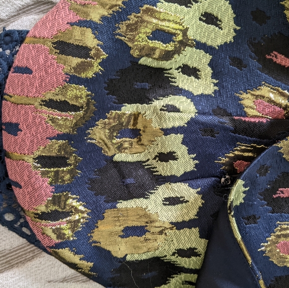 Anthropologie HD in Paris Jacquard Peplum Top Sz 2 - Picture 3 of 7